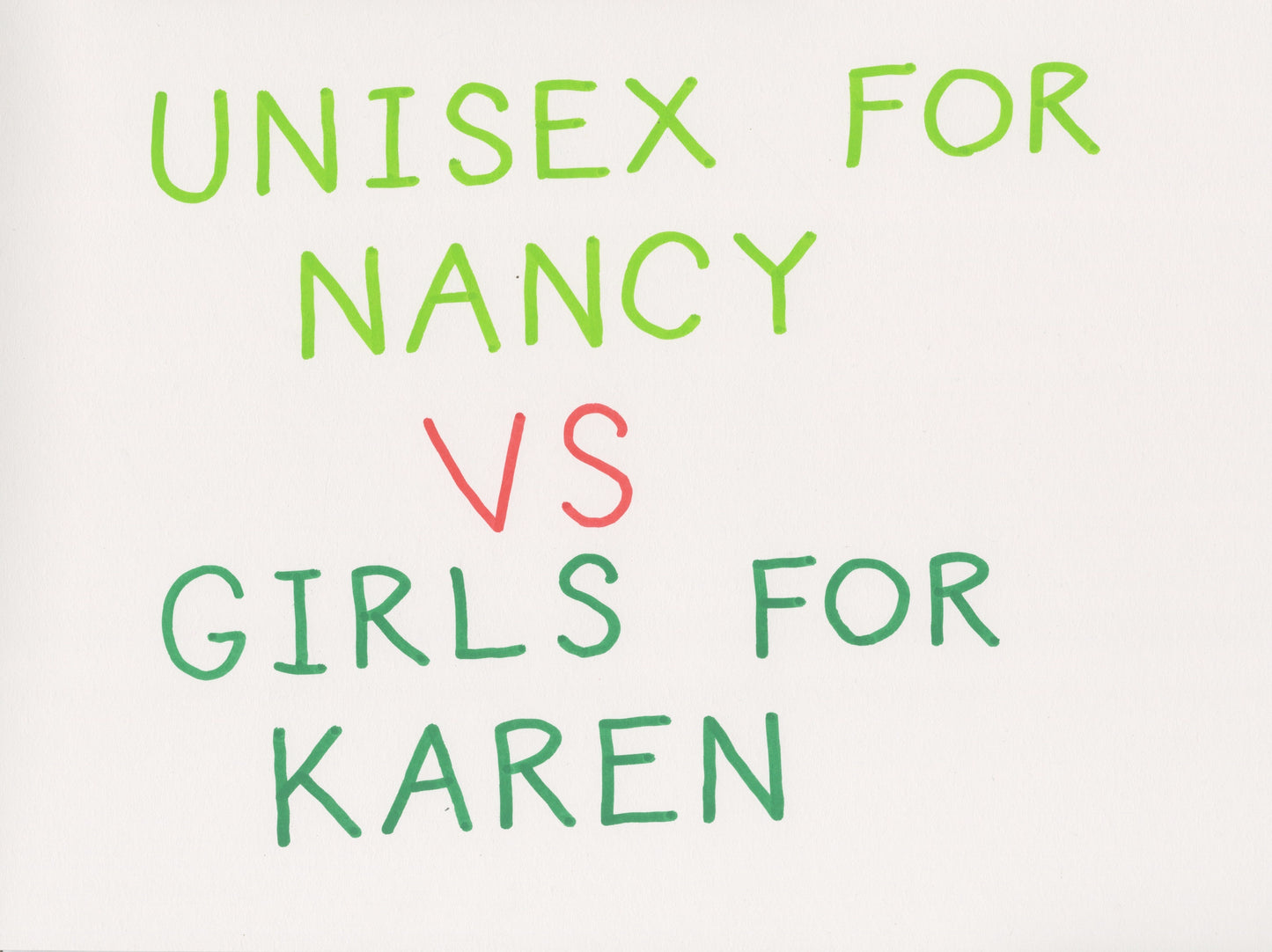 Unisex vs Girls (D9897)