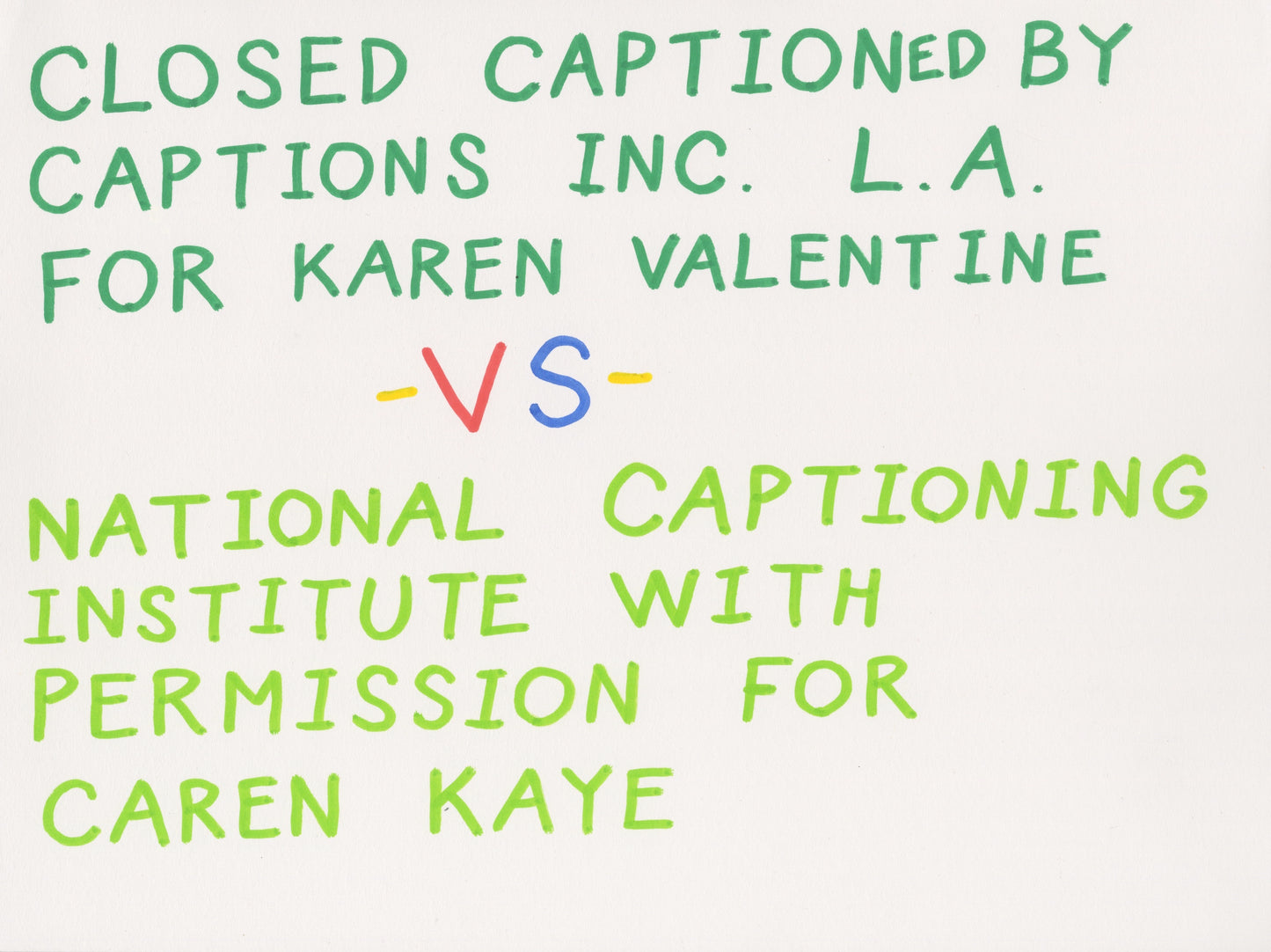 Closed Captioned vs National Captioning (D7320)