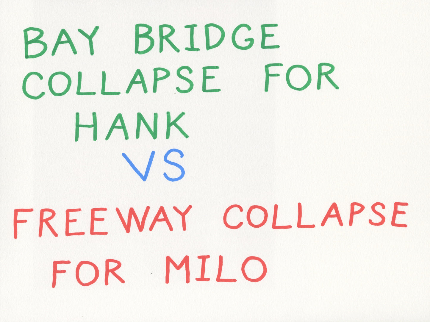 Bay Bridge collapse vs Freeway collapse (D9665)