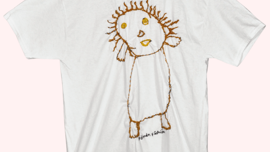 a white embroidered tshirt