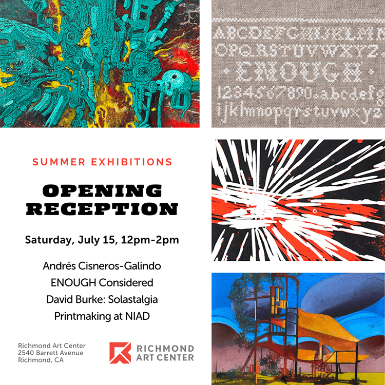 a graphic advertising richmond art centers summer exhibitions opening reception